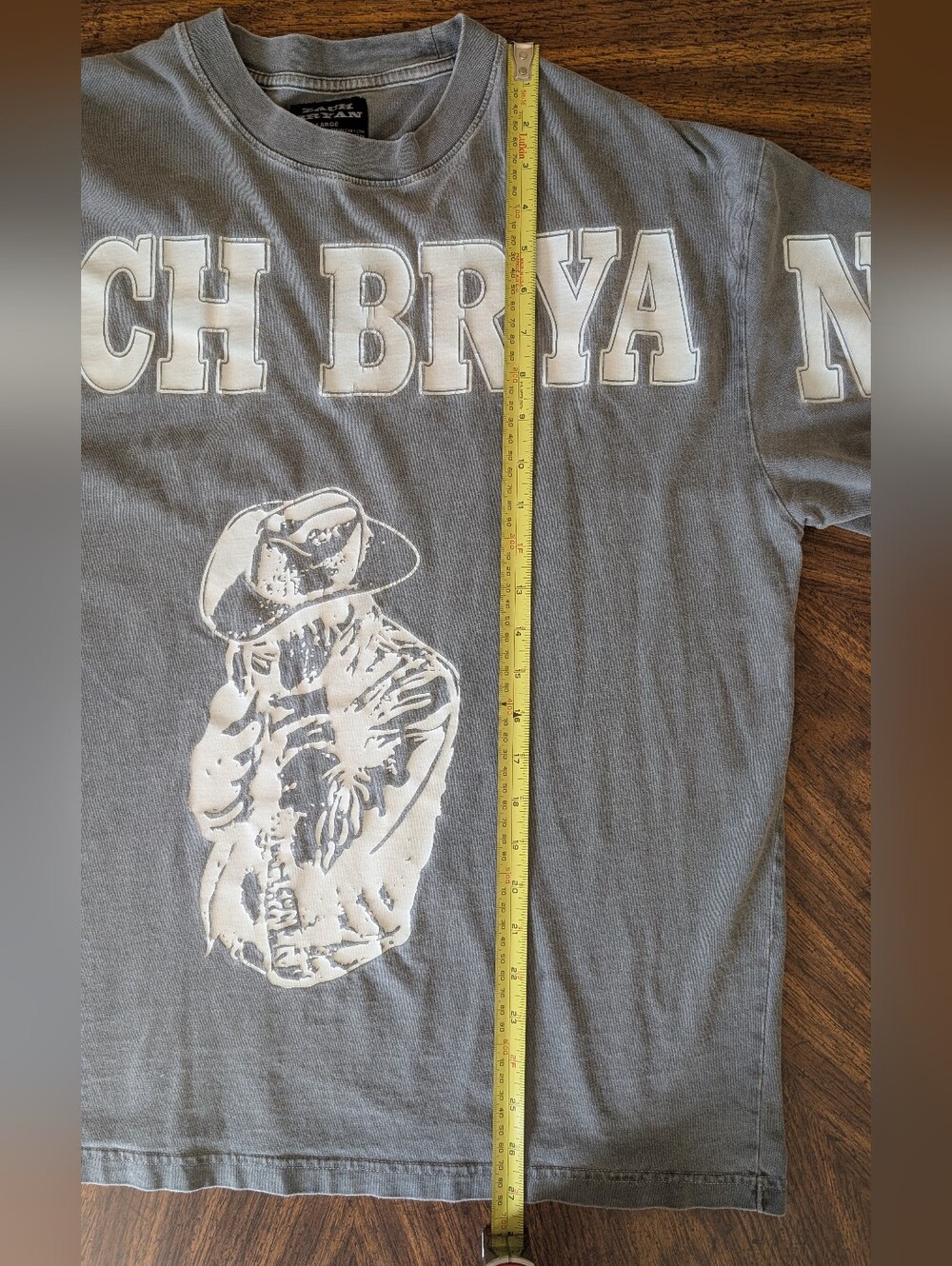 Zach Bryan T Shirt, Grey Size Large - Picture 9 of 11